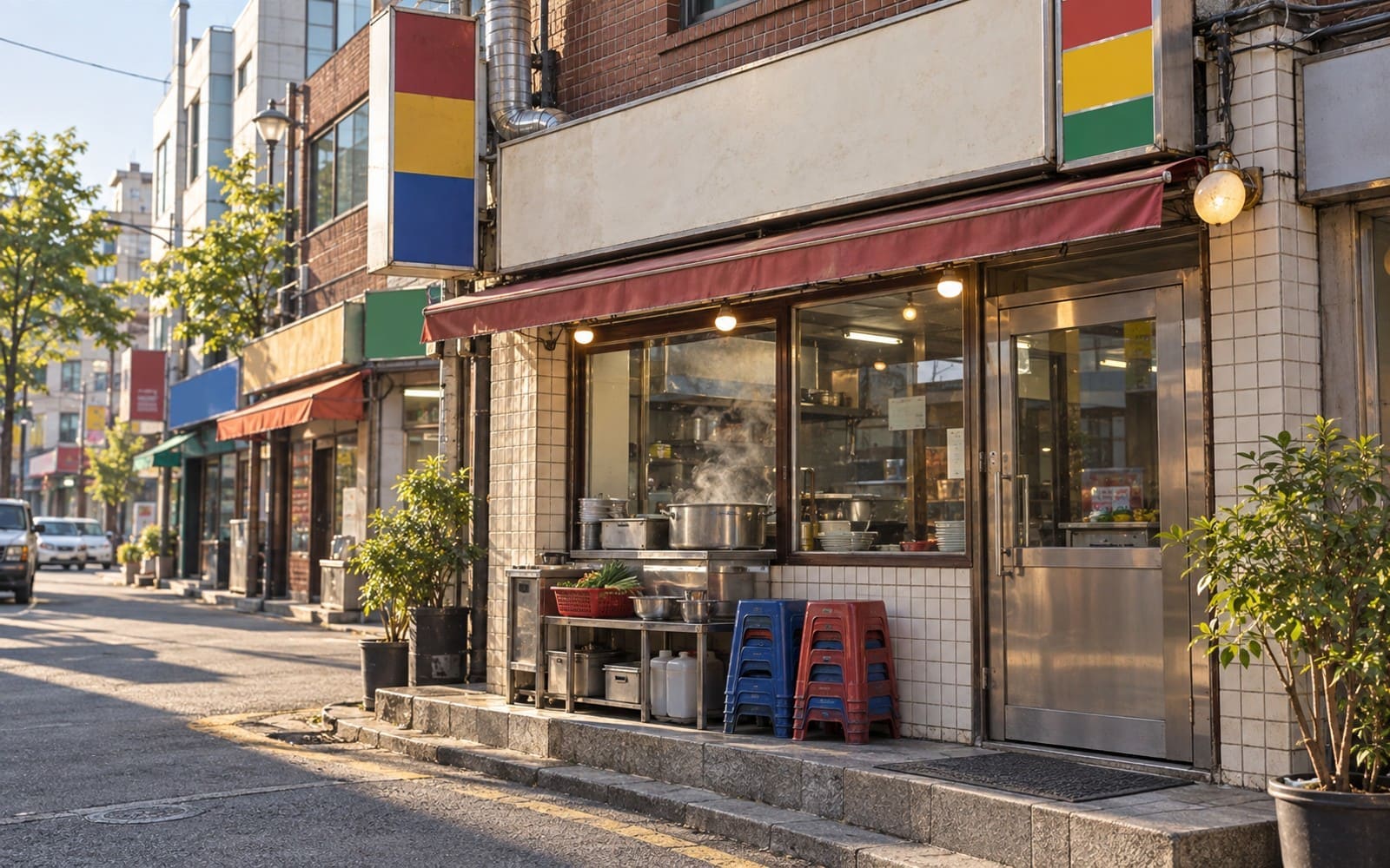 한글 간판 하나가, 이 골목에서 버틴다