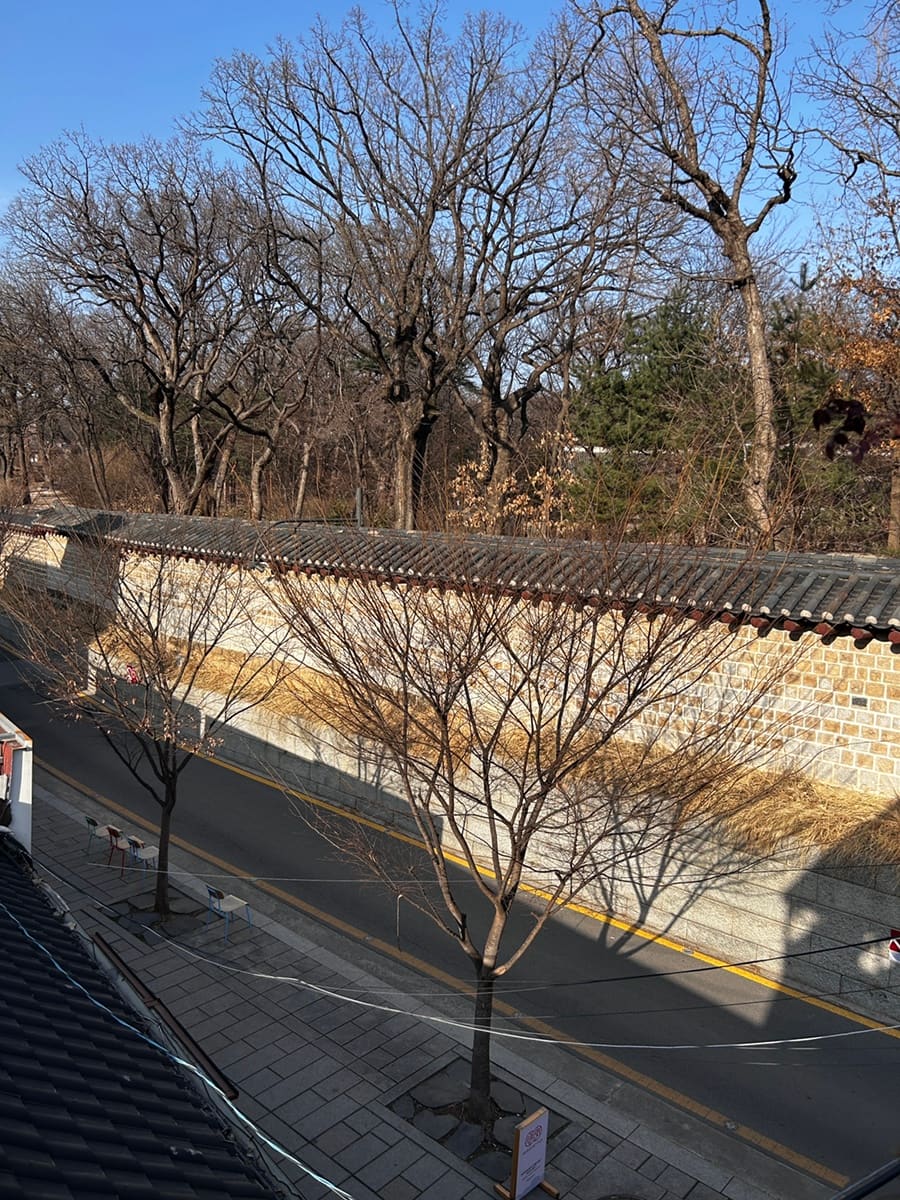 newaarraa는 서순라길을 내려다볼 수 있는 옥상 카페가 있다는 말에 찾아왔고, 골목 안쪽에 있어서 처음엔 살짝 지나칠 수도 있는 위치였다고 적었습니다.